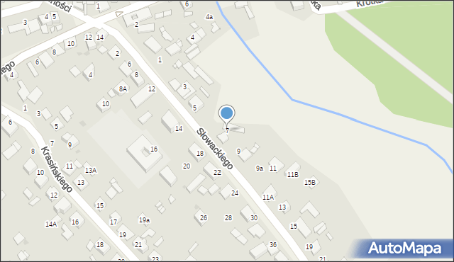 Tworóg, Słowackiego Juliusza, 7, mapa Tworóg