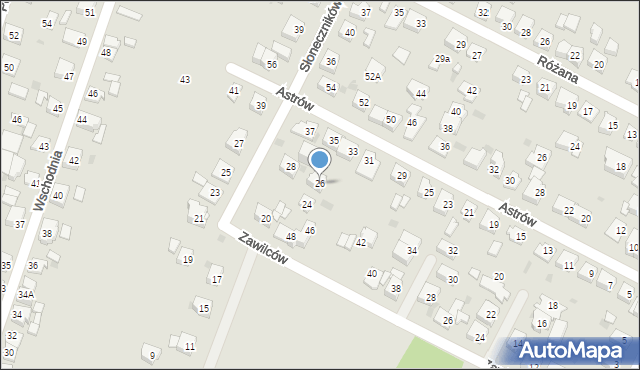 Tychy, Słoneczników, 26, mapa Tychów