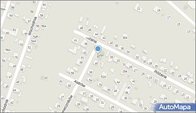 Tychy, Słoneczników, 42, mapa Tychów