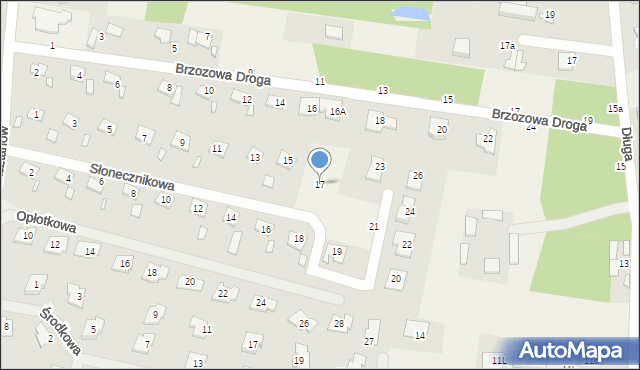 Ustanów, Słonecznikowa, 17, mapa Ustanów