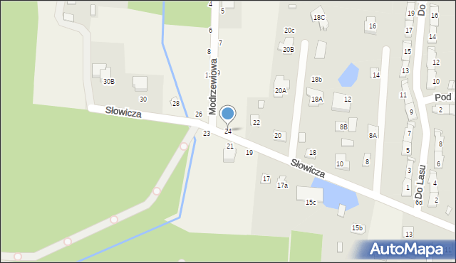 Ustanów, Słowicza, 24, mapa Ustanów