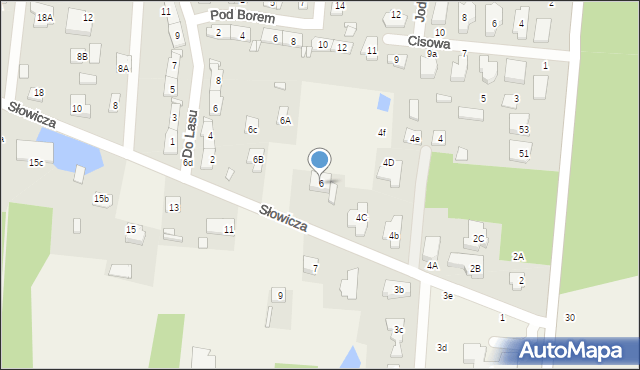 Ustanów, Słowicza, 6, mapa Ustanów