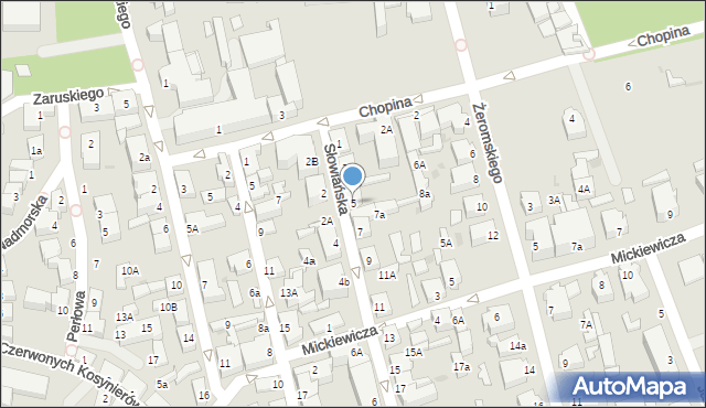 Ustka, Słowiańska, 5, mapa Ustka