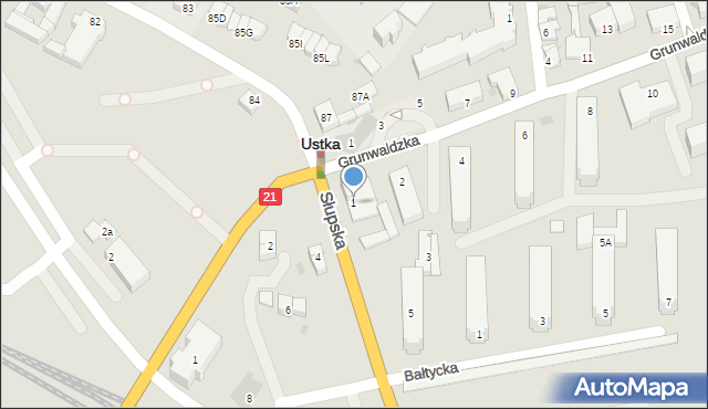 Ustka, Słupska, 1, mapa Ustka