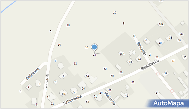 Uwieliny, Słoneczna, 14, mapa Uwieliny