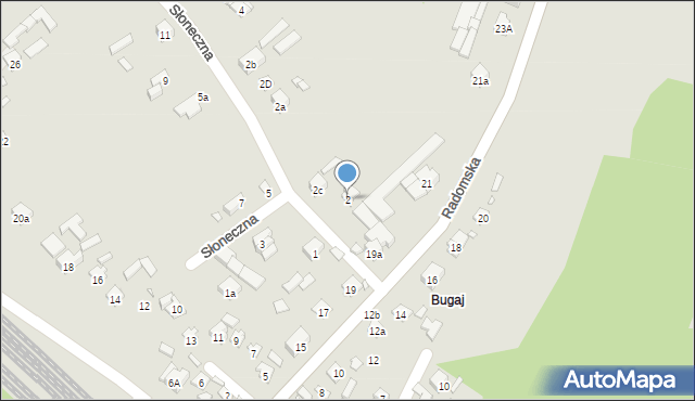 Wąchock, Słoneczna, 2, mapa Wąchock