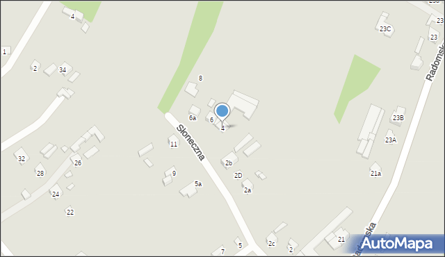 Wąchock, Słoneczna, 4, mapa Wąchock