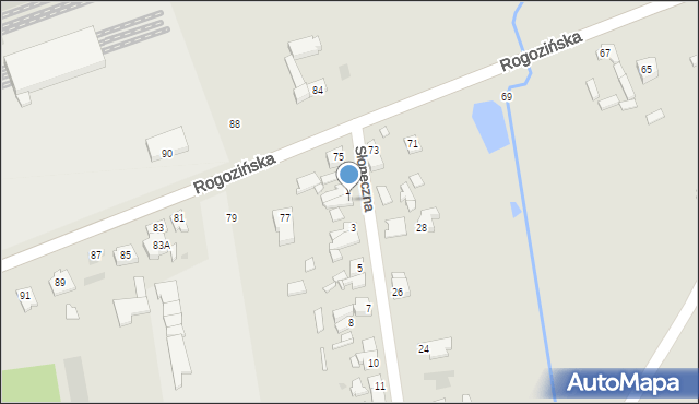 Wągrowiec, Słoneczna, 2, mapa Wągrowiec