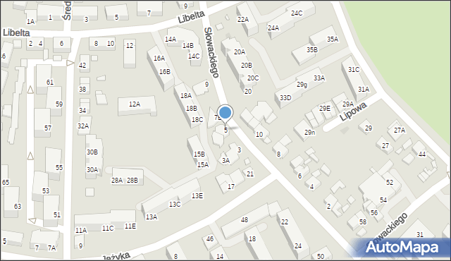 Wągrowiec, Słowackiego Juliusza, 5, mapa Wągrowiec