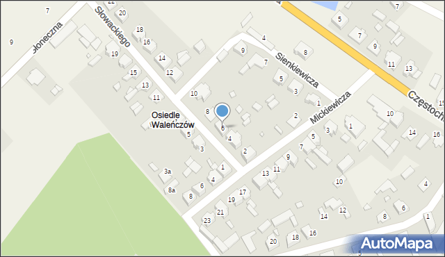 Waleńczów, Słowackiego Juliusza, 6, mapa Waleńczów