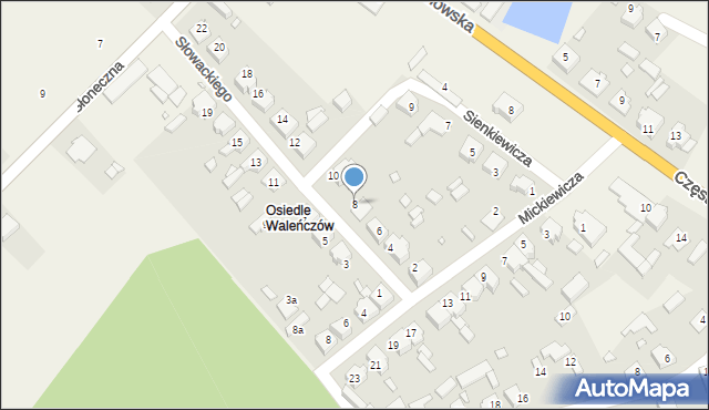 Waleńczów, Słowackiego Juliusza, 8, mapa Waleńczów