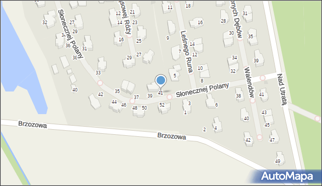 Walendów, Słonecznej Polany, 41, mapa Walendów