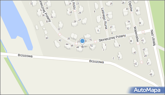 Walendów, Słonecznej Polany, 50, mapa Walendów
