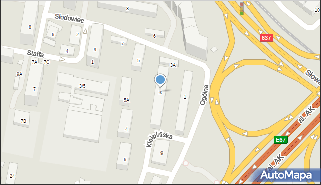 Warszawa, Słodowiec, 3, mapa Warszawy