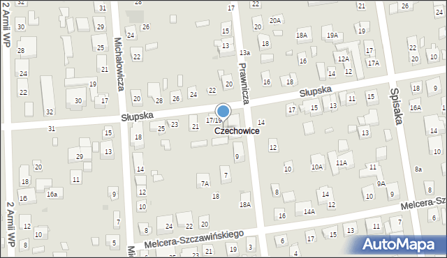 Warszawa, Słupska, 19, mapa Warszawy