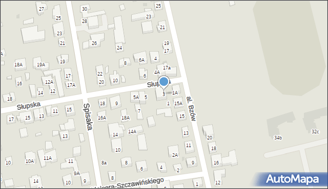 Warszawa, Słupska, 3, mapa Warszawy