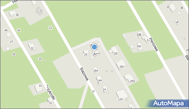 Warszawa, Ślazowa, 16C, mapa Warszawy