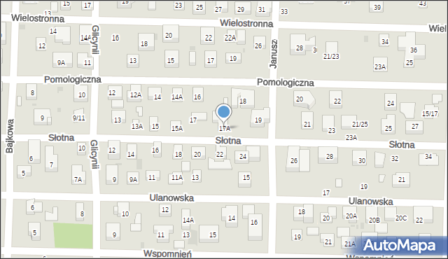 Warszawa, Słotna, 17A, mapa Warszawy