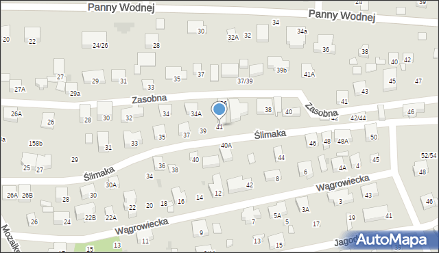 Warszawa, Ślimaka, 41, mapa Warszawy