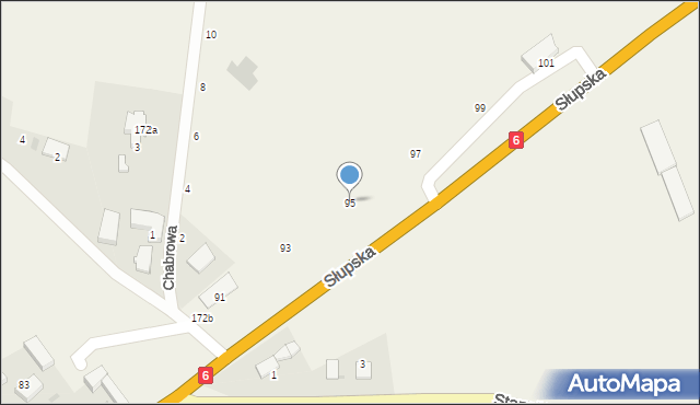 Warszkowo, Słupska, 95, mapa Warszkowo