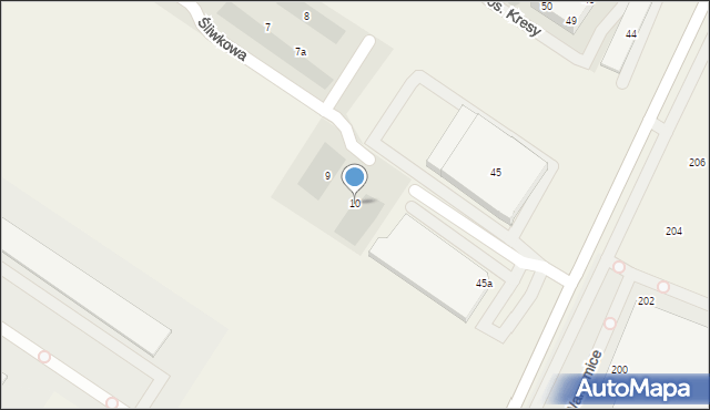 Warzymice, Śliwkowa, 10, mapa Warzymice