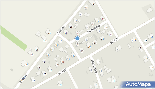 Węgorzewo, Słoneczna, 2, mapa Węgorzewo