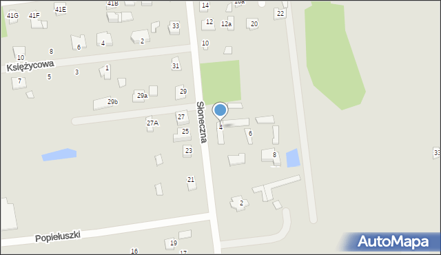 Węgrów, Słoneczna, 4, mapa Węgrów