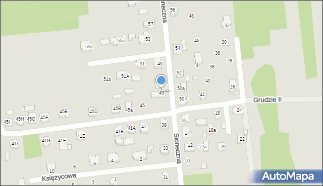 Węgrów, Słoneczna, 43, mapa Węgrów