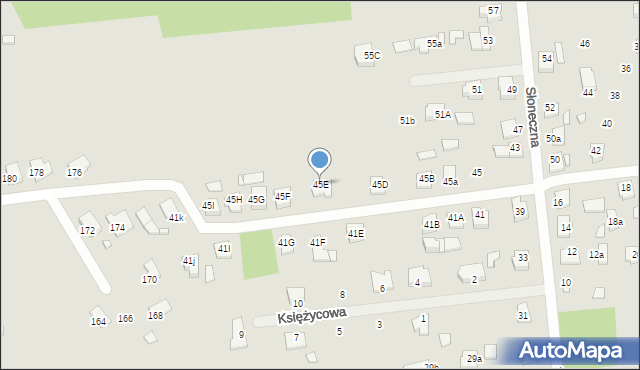 Węgrów, Słoneczna, 45E, mapa Węgrów