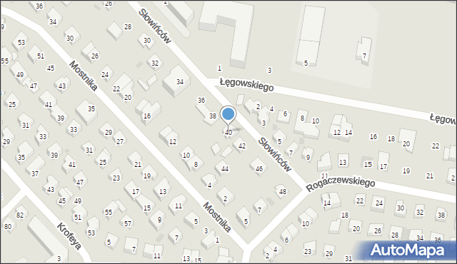 Wejherowo, Słowińców, 40, mapa Wejherowo