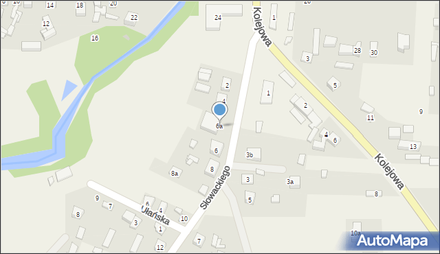 Widawa, Słowackiego Juliusza, 6a, mapa Widawa