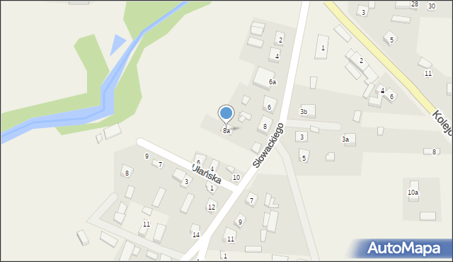 Widawa, Słowackiego Juliusza, 8a, mapa Widawa