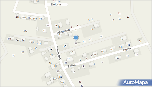 Więckowice, Słoneczna, 39, mapa Więckowice