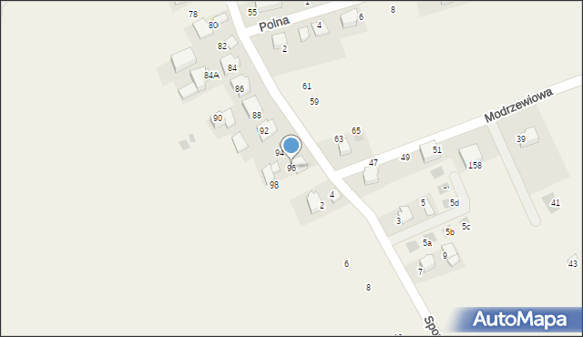 Więckowice, Słoneczna, 96, mapa Więckowice