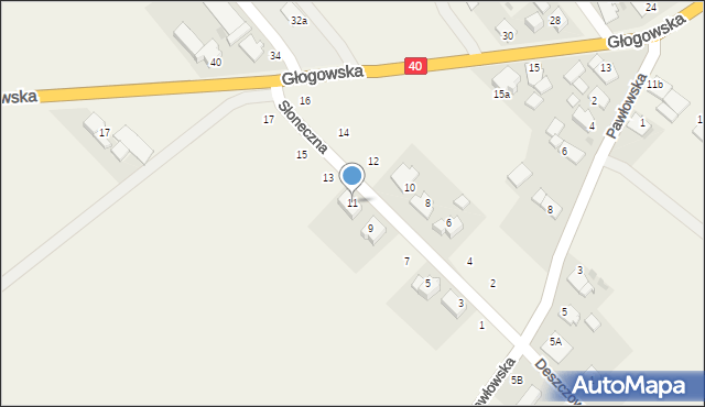 Większyce, Słoneczna, 11, mapa Większyce