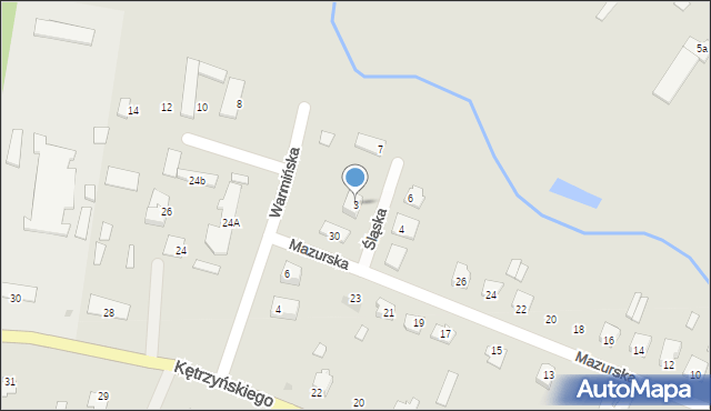 Wielbark, Śląska, 3, mapa Wielbark