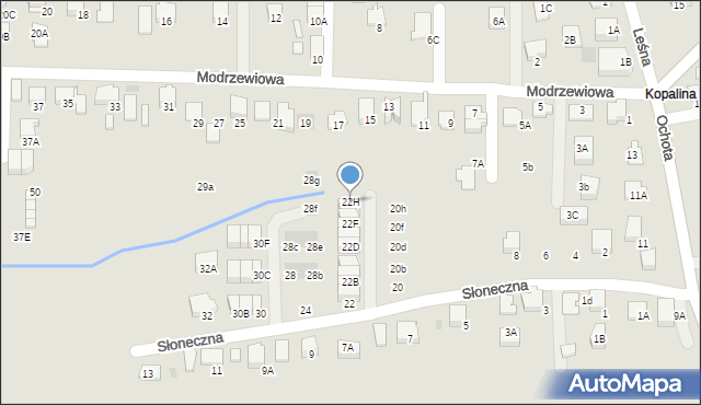 Wieliczka, Słoneczna, 22H, mapa Wieliczka