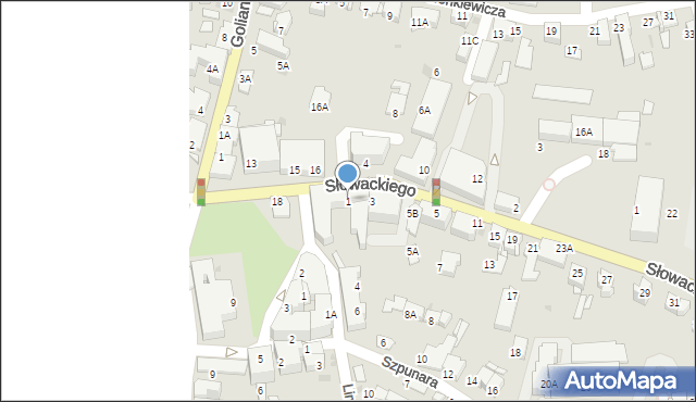 Wieliczka, Słowackiego Juliusza, 1, mapa Wieliczka