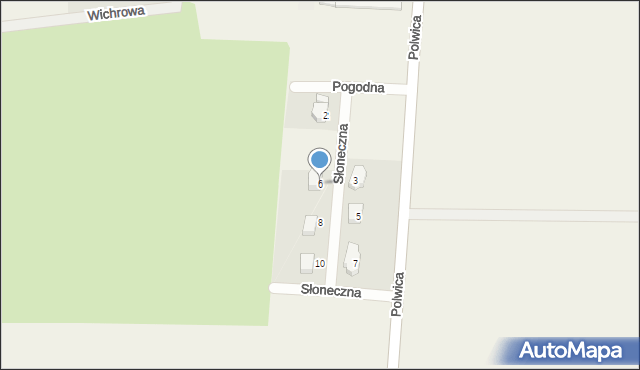 Wierzbno, Słoneczna, 6, mapa Wierzbno