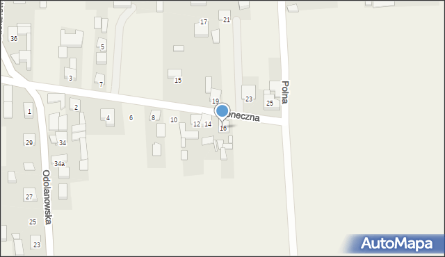Wierzbno, Słoneczna, 16, mapa Wierzbno
