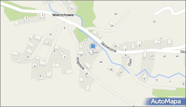 Wierzchowie, Słoneczna, 4, mapa Wierzchowie