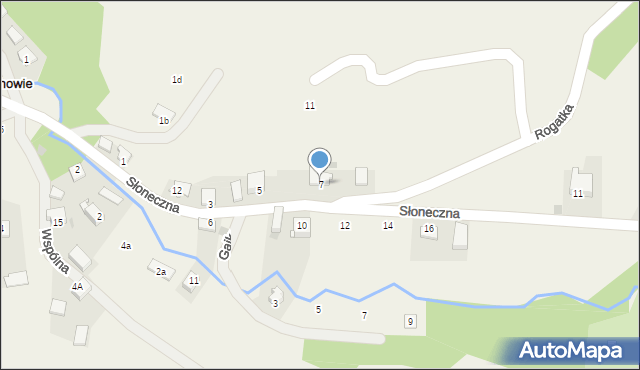 Wierzchowie, Słoneczna, 7, mapa Wierzchowie