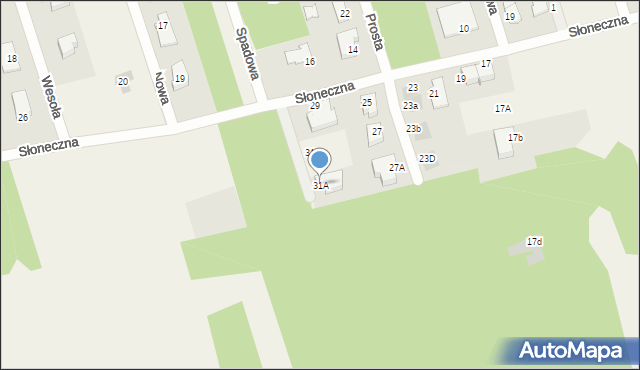 Wierzchowisko, Słoneczna, 31A, mapa Wierzchowisko