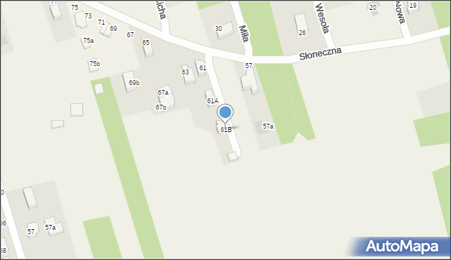 Wierzchowisko, Słoneczna, 61B, mapa Wierzchowisko