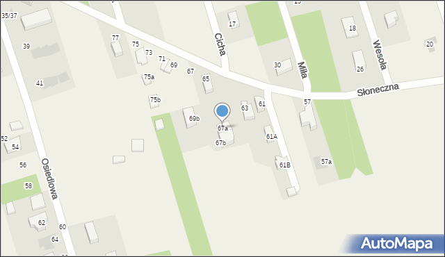Wierzchowisko, Słoneczna, 67a, mapa Wierzchowisko