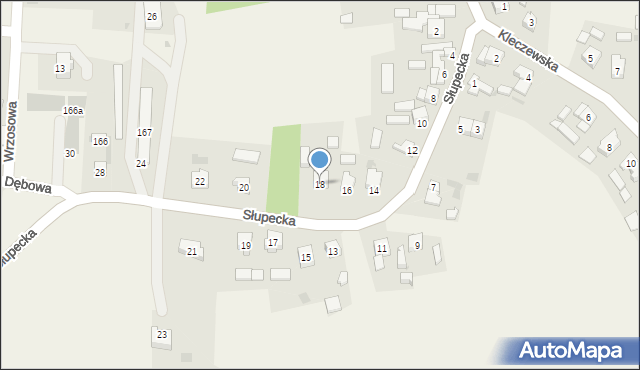 Wilczogóra, Słupecka, 18, mapa Wilczogóra