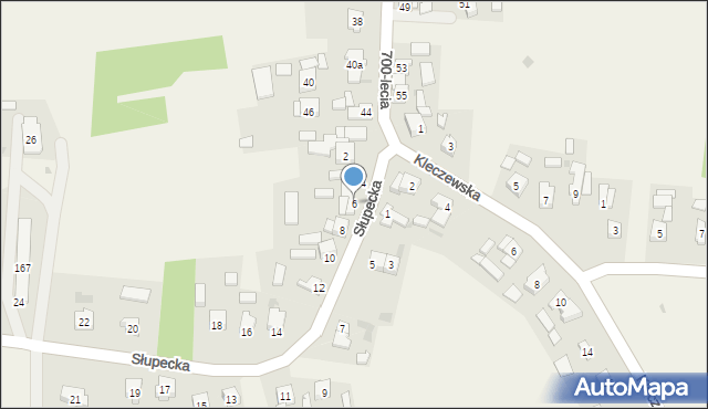 Wilczogóra, Słupecka, 6, mapa Wilczogóra