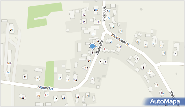 Wilczogóra, Słupecka, 8, mapa Wilczogóra