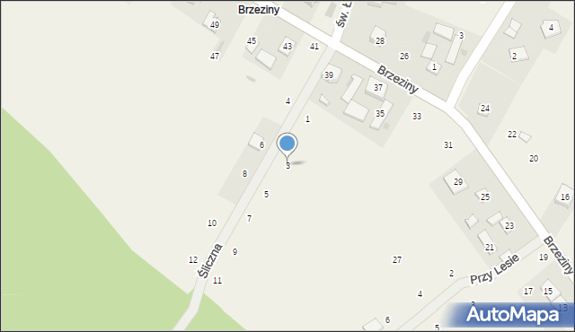 Wilków, Śliczna, 3, mapa Wilków