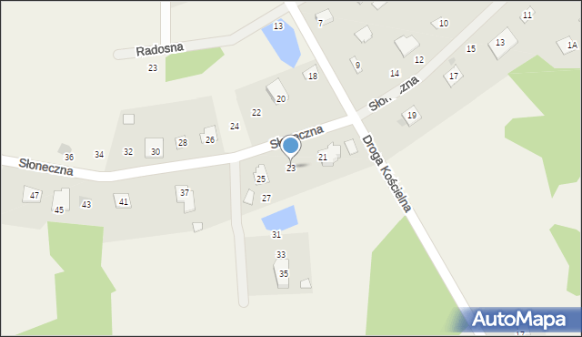 Wincentówek, Słoneczna, 23, mapa Wincentówek